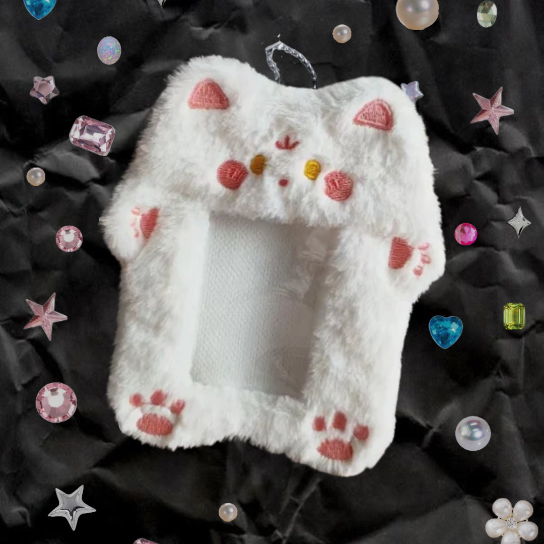 Photocard Holder - Peluche Fourrure Renard Blanc
